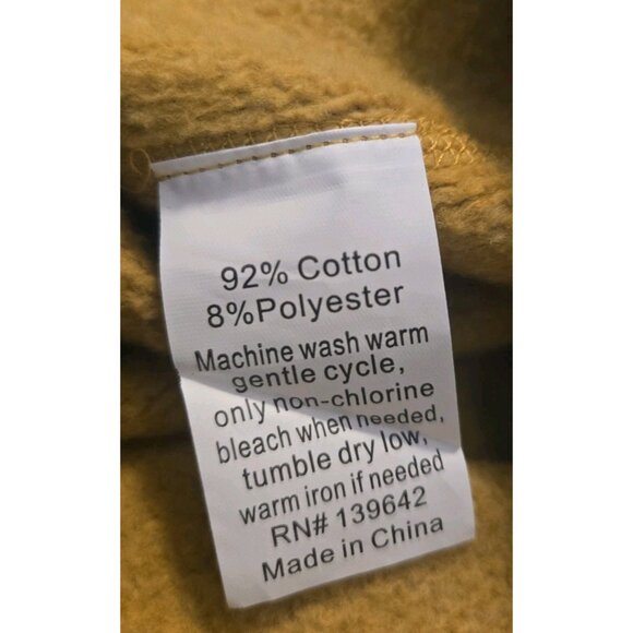 Mollusk California Mustard Golden Hour Pullover Sweatshirt XS NEW Cotton Hoodie - Picture 7 of 7